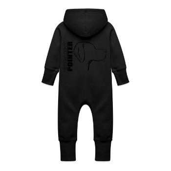 ANGLAIS POINTER PROFIL - Grenouillère à capuche bio en molleton Bébé - noir - Dos