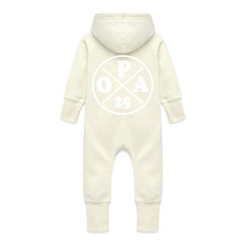 Opa 2025 - Baby Bio Sweat Overall mit Kapuze - Vanille-Milchshake - Hinten