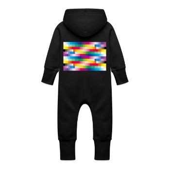 Colours - Baby Organic Sweat Overalls With Hood - black - Back