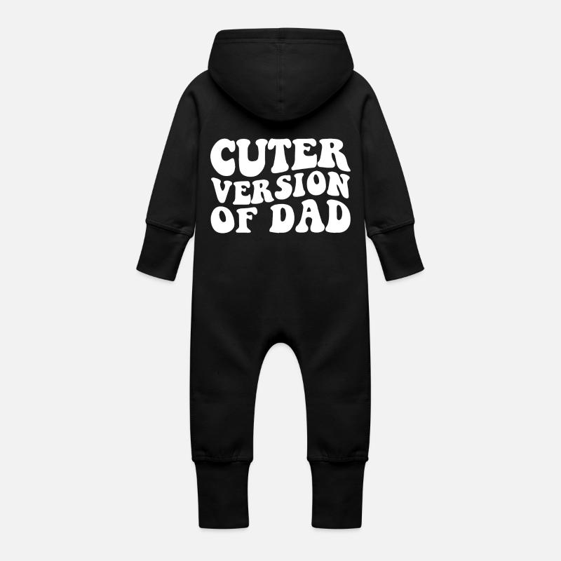 Version plus mignonne de papa - Grenouillère à capuche bio en molleton Bébé - noir