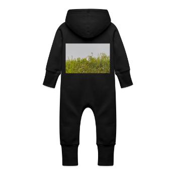 000 0686 Nik NikDxO - Baby Organic Sweat Overalls With Hood - black - Back
