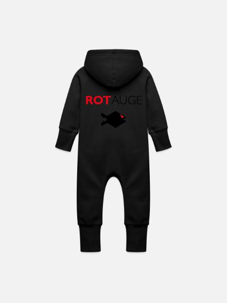 Rotauge - Baby Bio Sweat Overall mit Kapuze - Schwarz