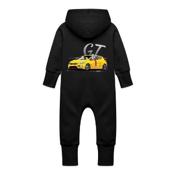 Ceed gt Coupe gelb mit fahrer - Baby Bio Sweat Overall mit Kapuze - Schwarz - Hinten