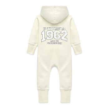 established 1962 - aged to perfection (fr) - Grenouillère à capuche bio en molleton Bébé - vanille - Dos