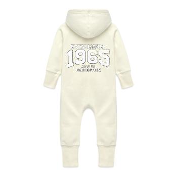 established 1965 - aged to perfection (fr) - Grenouillère à capuche bio en molleton Bébé - vanille - Dos