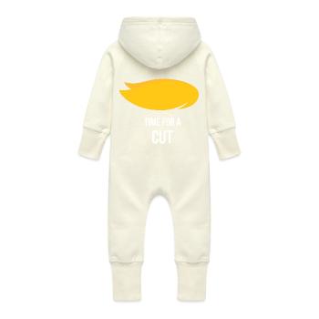 Harris vs  - Baby Organic Sweat Overalls With Hood - vanilla - Back