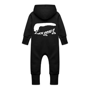 Langeoog Tattoo - Baby Bio Sweat Overall mit Kapuze - Schwarz - Hinten