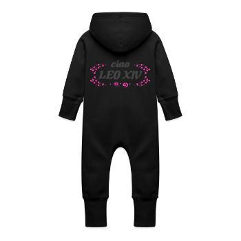 ciao Leo XIV - Baby Bio Sweat Overall mit Kapuze - Schwarz - Hinten