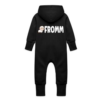 Lammfromm - You are innocent. ALWAYS! - Baby Organic Sweat Overalls With Hood - black - Back