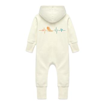 Heartbeat Retro Heeled Shoes - Baby Organic Sweat Overalls With Hood - vanilla - Back