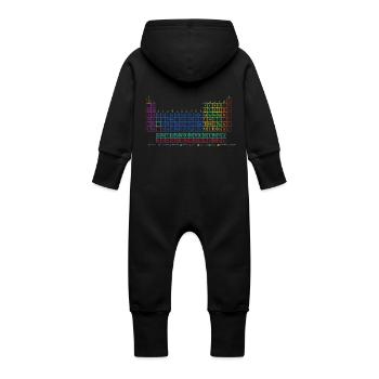 Periodensystem der chemischen Elemente. - Baby Bio Sweat Overall mit Kapuze - Schwarz - Hinten