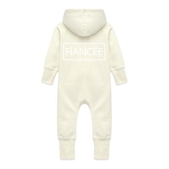 Fiancée Est. 2023 - Bride To Be - Fête de fiançailles - Grenouillère à capuche bio en molleton Bébé - vanille - Dos