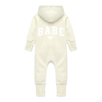 Bebe - Grenouillère à capuche bio en molleton Bébé - vanille - Dos