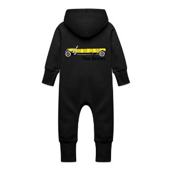 Yellow Oldtimer - The Driver. - Baby Organic Sweat Overalls With Hood - black - Back