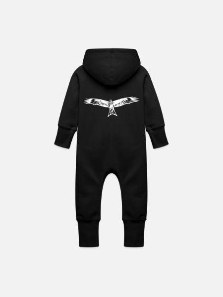 Falke - Baby Bio Sweat Overall mit Kapuze - Schwarz
