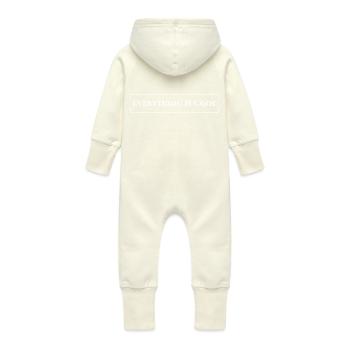 Tout est cool - Grenouillère à capuche bio en molleton Bébé - vanille - Dos