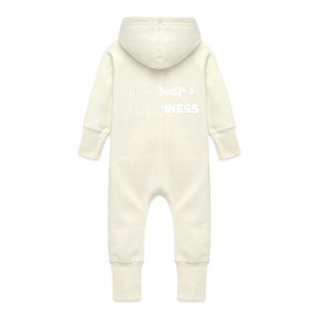 Happiness - Baby Bio Sweat Overall mit Kapuze - Vanille-Milchshake - Hinten