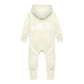 Evolution Radfahren Radfahren Biker Radfahren - Baby Bio Sweat Overall mit Kapuze - Vanille-Milchshake - Hinten