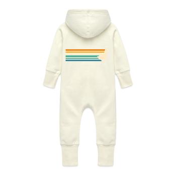 Gans - Baby Bio Sweat Overall mit Kapuze - Vanille-Milchshake - Hinten