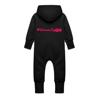 womens day - Baby Bio Sweat Overall mit Kapuze - Schwarz - Hinten