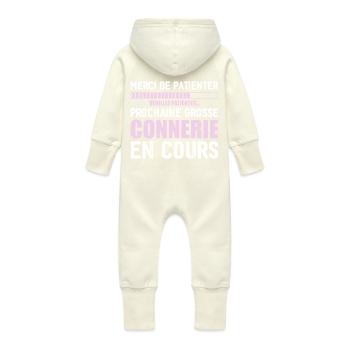 Weiter lustig - Baby Bio Sweat Overall mit Kapuze - Vanille-Milchshake - Hinten