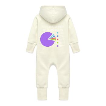 Vegan Statistik - Baby Bio Sweat Overall mit Kapuze - Vanille-Milchshake - Hinten