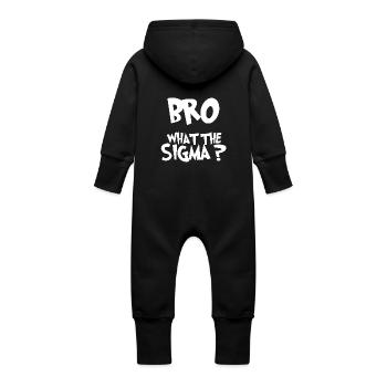 BRO What the sigma ? - Grenouillère à capuche bio en molleton Bébé - vanille - Dos