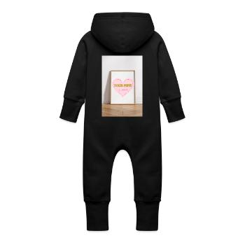 your mine - Baby Organic Sweat Overalls With Hood - vanilla - Back