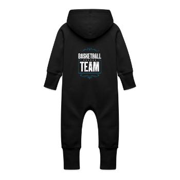 Équipe de basket-ball - Grenouillère à capuche bio en molleton Bébé - vanille - Dos