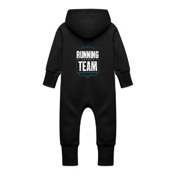 Running Team - Baby Organic Sweat Overalls With Hood - vanilla - Back