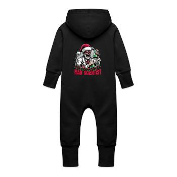 Mad Scientist - Baby Organic Sweat Overalls With Hood - black - Back