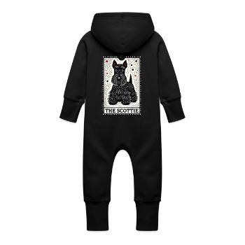Der Scottie - Baby Bio Sweat Overall mit Kapuze - Schwarz - Hinten