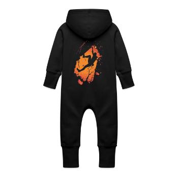 Climber's Fire - Baby Organic Sweat Overalls With Hood - vanilla - Back