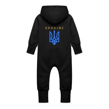 Ukraine - Baby Bio Sweat Overall mit Kapuze - Schwarz - Hinten