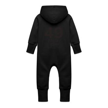 49 - Baby Bio Sweat Overall mit Kapuze - Schwarz - Hinten