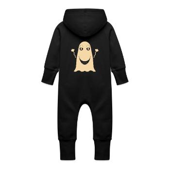 Geisti le sympathique fantôme - Grenouillère à capuche bio en molleton Bébé - vanille - Dos