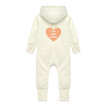 Faiseur de stupidité - Grenouillère à capuche bio en molleton Bébé - vanille - Dos