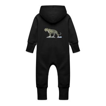 jaguar - Grenouillère à capuche bio en molleton Bébé - noir - Dos