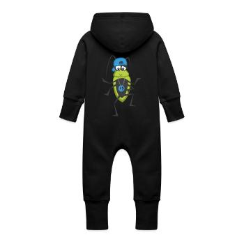 Wanze (Hip Hop) - Baby Bio Sweat Overall mit Kapuze - Schwarz - Hinten