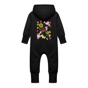 Années 80 Années 90 Renard Renards Rétro Enfants Été - Grenouillère à capuche bio en molleton Bébé - vanille - Dos
