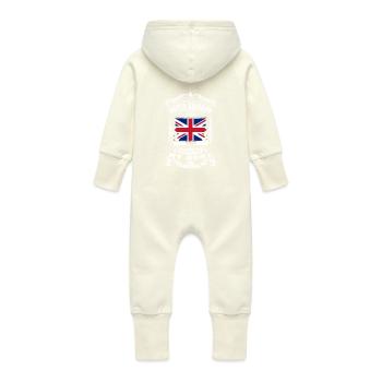 United Kingdom - My country - My home - Baby Organic Sweat Overalls With Hood - vanilla - Back