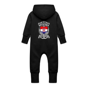HRVATSKA - Croatia - Kroatien - Grenouillère à capuche bio en molleton Bébé - vanille - Dos