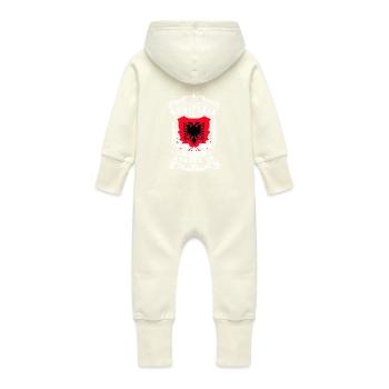 shqiperia - Albania - Albanien - Baby Organic Sweat Overalls With Hood - vanilla - Back