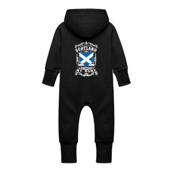 Scotland - My country - My home - Baby Organic Sweat Overalls With Hood - vanilla - Back