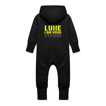 Luke, je suis ton père - Grenouillère à capuche bio en molleton Bébé - vanille - Dos