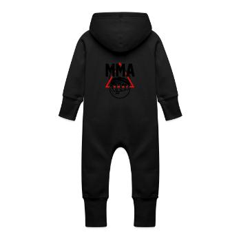 mma - Baby Bio Sweat Overall mit Kapuze - Schwarz - Hinten