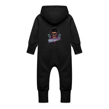 Rockabilly Forever - Baby Bio Sweat Overall mit Kapuze - Schwarz - Hinten