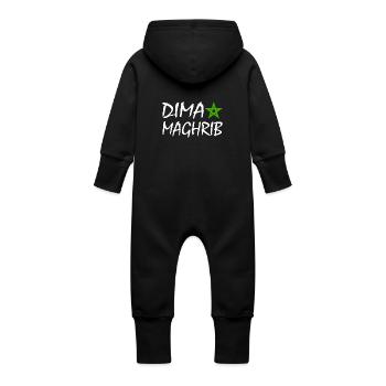 Dima maghrib - maroc - Grenouillère à capuche bio en molleton Bébé - vanille - Dos