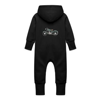 Motorrad - Baby Bio Sweat Overall mit Kapuze - Schwarz - Hinten