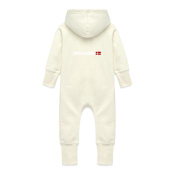 Danemark - Grenouillère à capuche bio en molleton Bébé - vanille - Dos